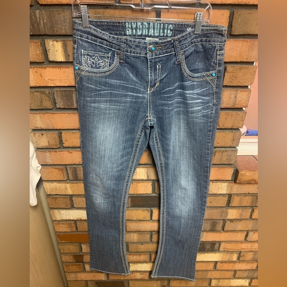 Hydraulic Women's Embroidered Y2K Bootcut Jeans